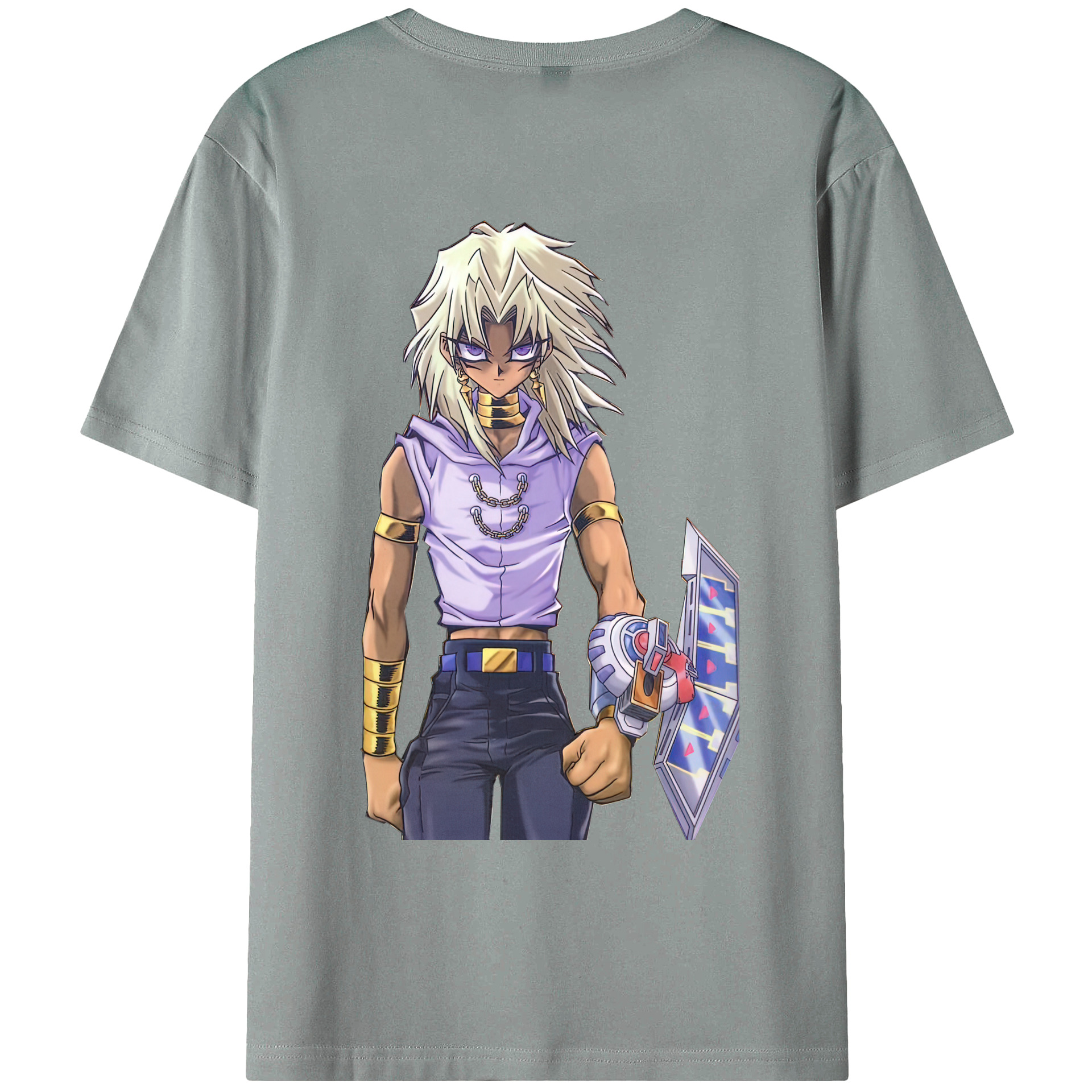 （画像用） 遊☆戯☆王 Yu-Gi-Oh! 綿100％ メンズ半袖Tシャツ（バックプリント） 通気性